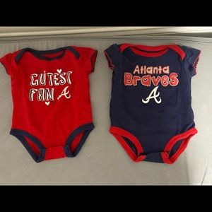 Atlanta Braves 0-3 month Onesies